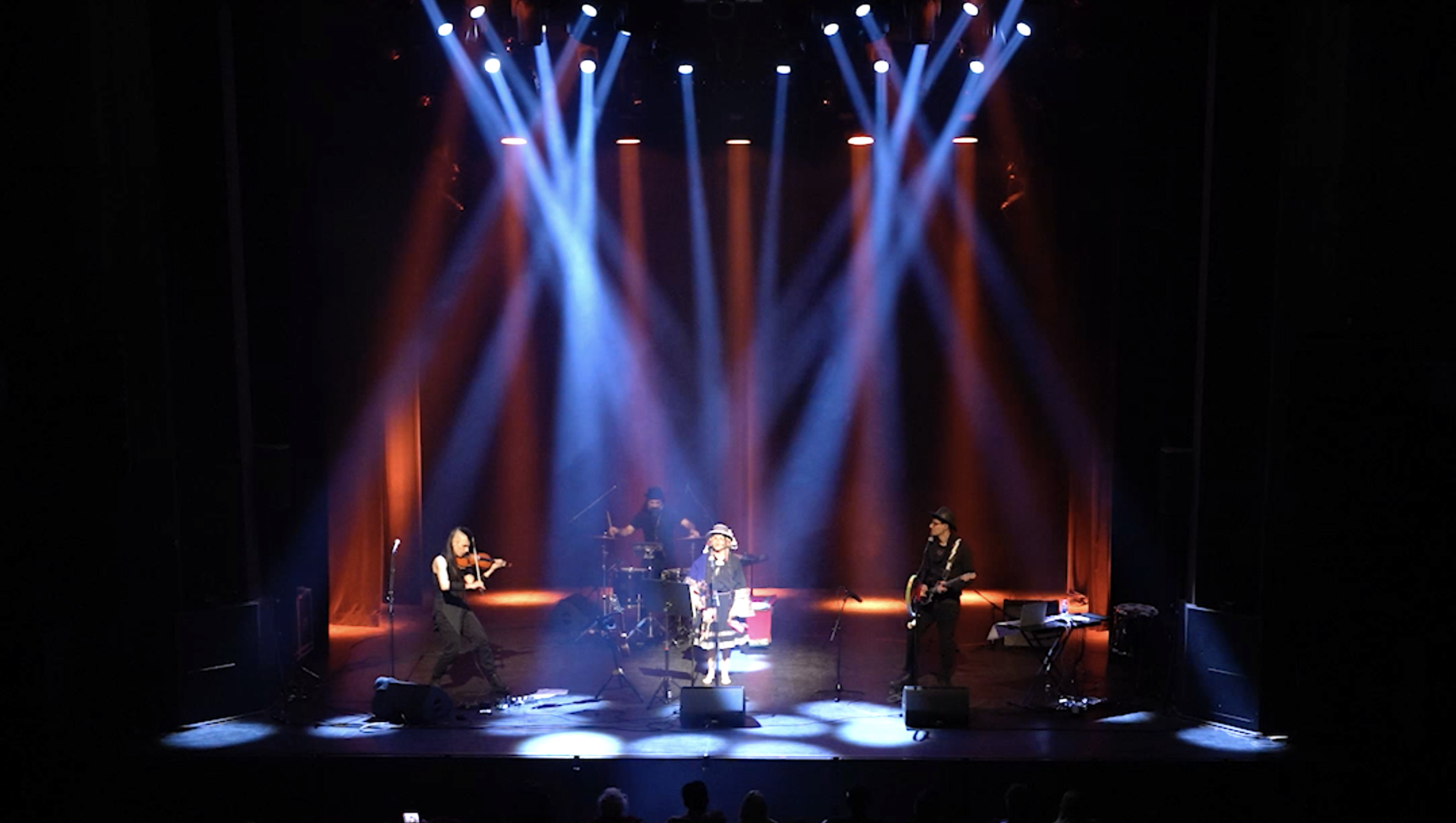 Luzmila Carpio and her ensemble on stage